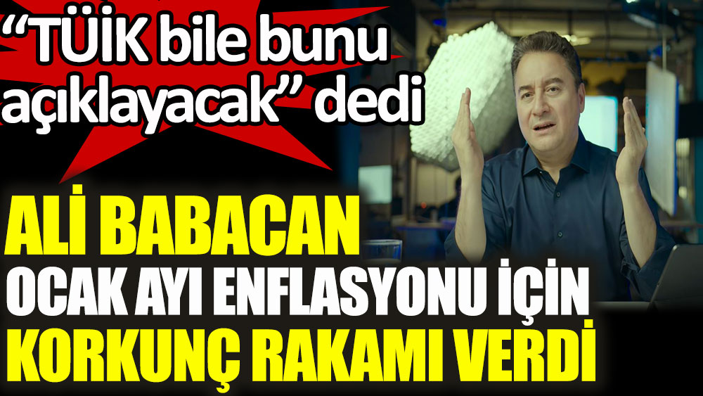 Ali Babacan ocak ayı enflasyonu için korkunç rakamı verdi TÜİK bile