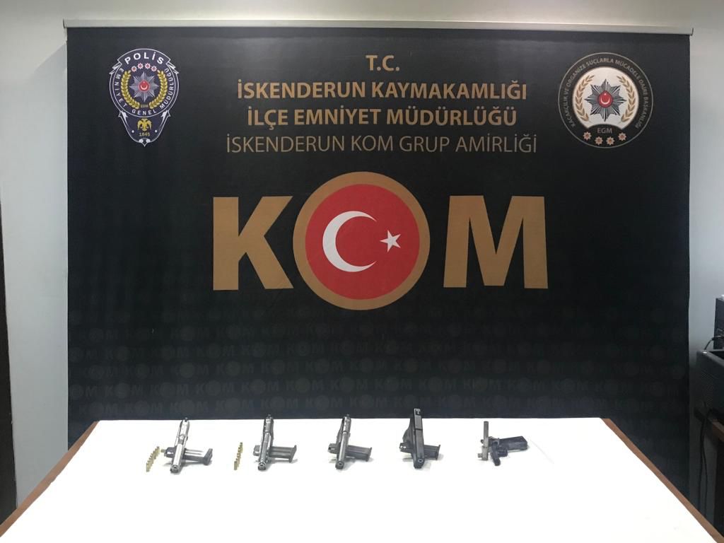 Hatay da silah kaçakçılığı ve uyuşturucu operasyonu