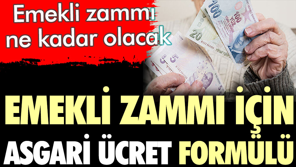 Emekli maaşı için asgari ücret formülü Emekli zammı ne kadar olacak