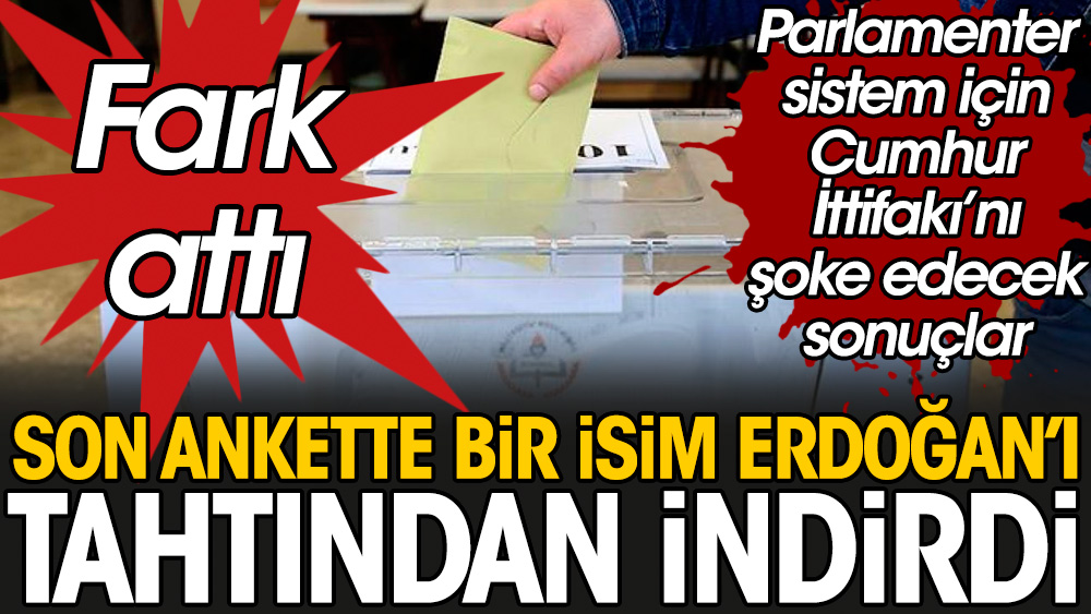 Son Ankette Bir Isim Erdo An Taht Ndan Indirdi Parlamenter Sistem