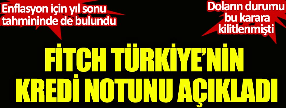 Fitch Türkiye nin kredi notunu açıkladı