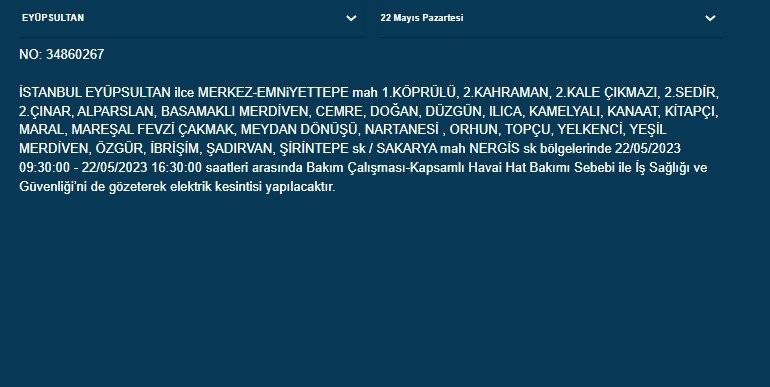 BEDAŞ 23 ilçede elektriği bugün kesecek. İstanbullular mumları hazırlayın 16