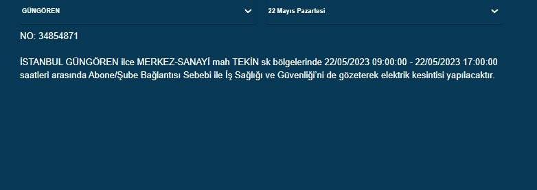 BEDAŞ 23 ilçede elektriği bugün kesecek. İstanbullular mumları hazırlayın 17