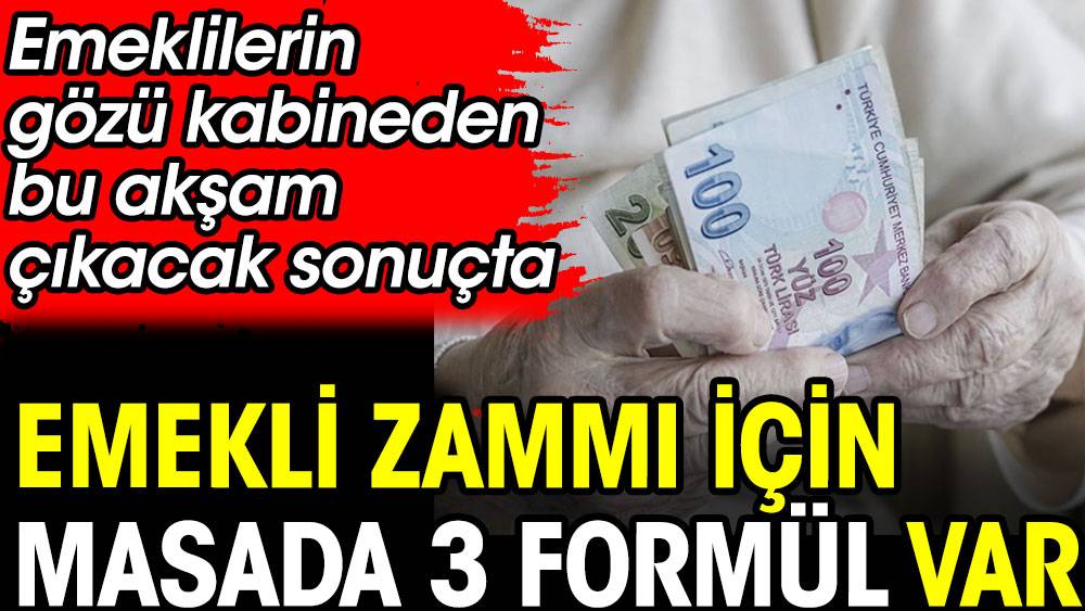 Emekli zammı için masada 3 formül var. Emeklilerin gözü kabineden bu akşam çıkacak sonuçta 1