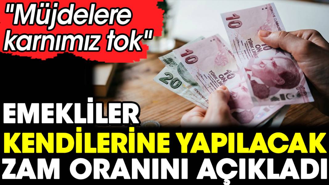 Emekliler kendilerine yapılacak zam oranını açıkladı. Müjdelere karnımız tok 1