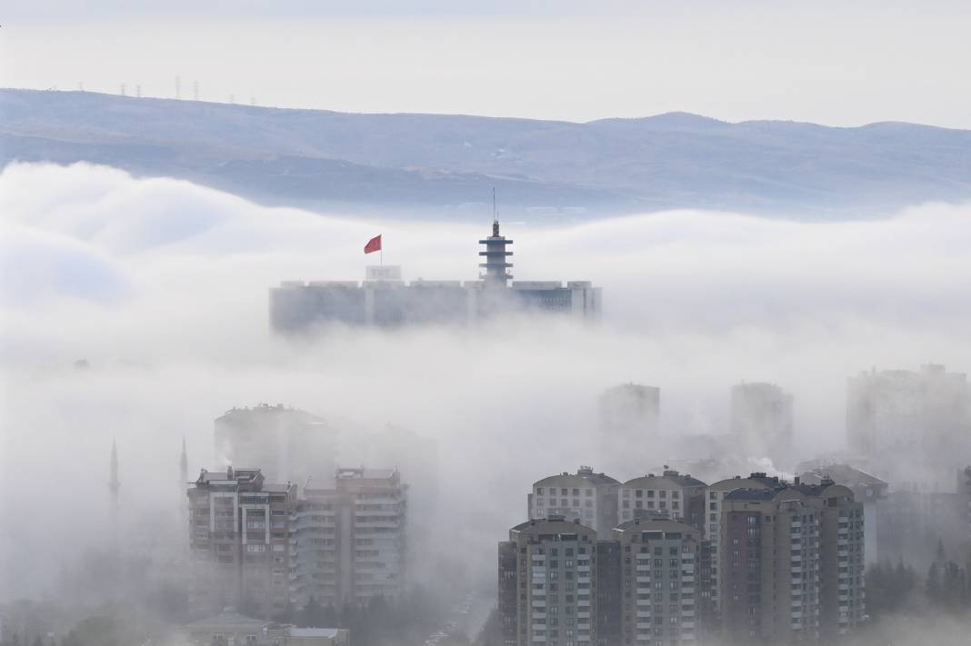 Ankara'yı sis yuttu. Fotoğraflar büyüledi 11