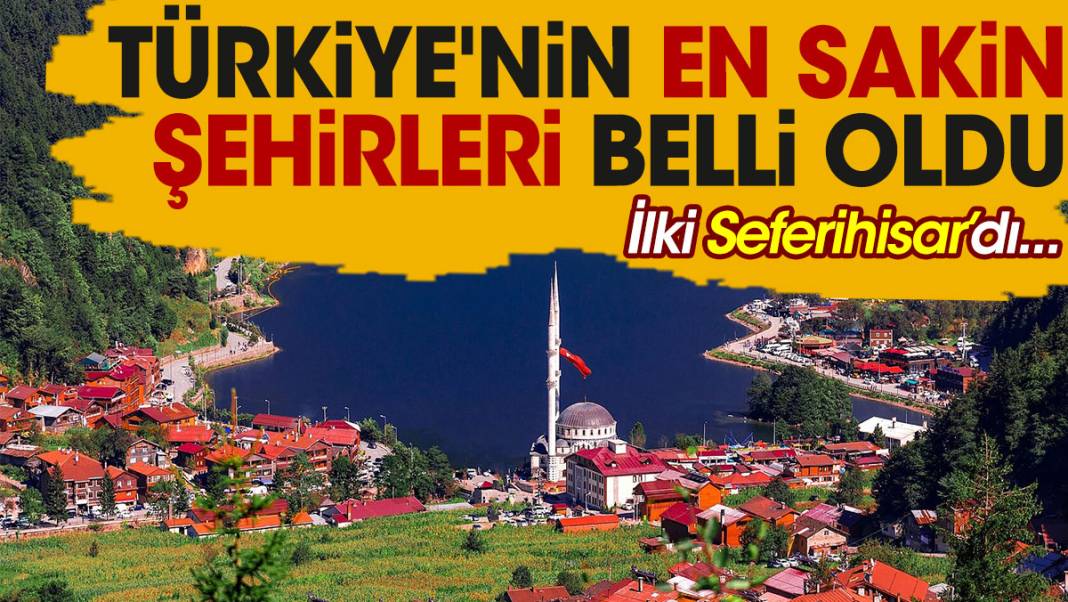 Türkiye'nin en sakin yeni şehirleri belli oldu. İlki Seferihisar'dı 1