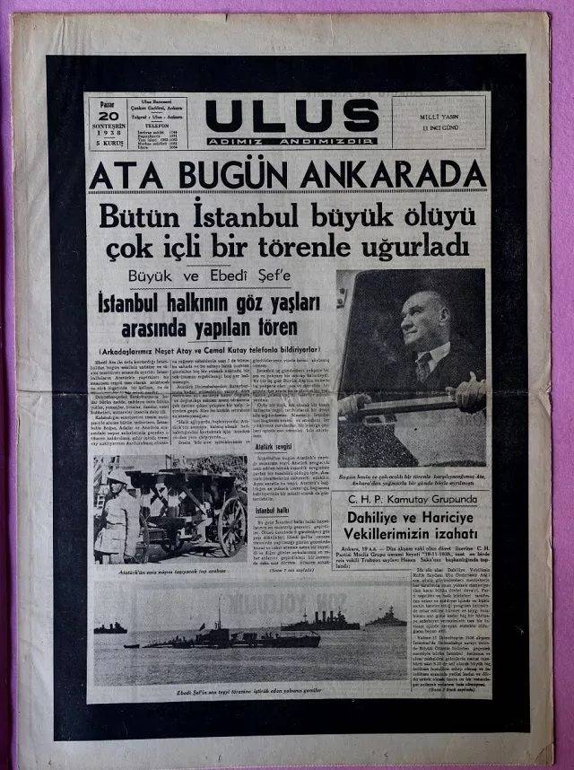 Atatürk'ün ölümü böyle duyuruldu. 10 Kasım 1938'in gazete manşetleri 10