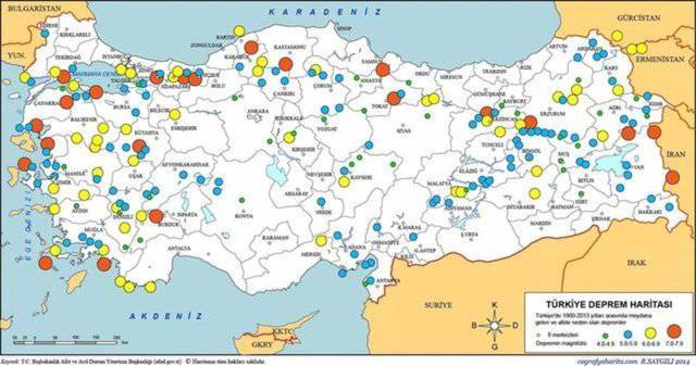 Türkiye fay hattı haritası güncellendi. 45 il risk altında 9