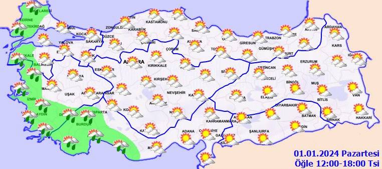 Meteorolojiden yeni yılın ilk günü için sağanak uyarısı. Şemsiyesi olmayan evden çıkmasın 12