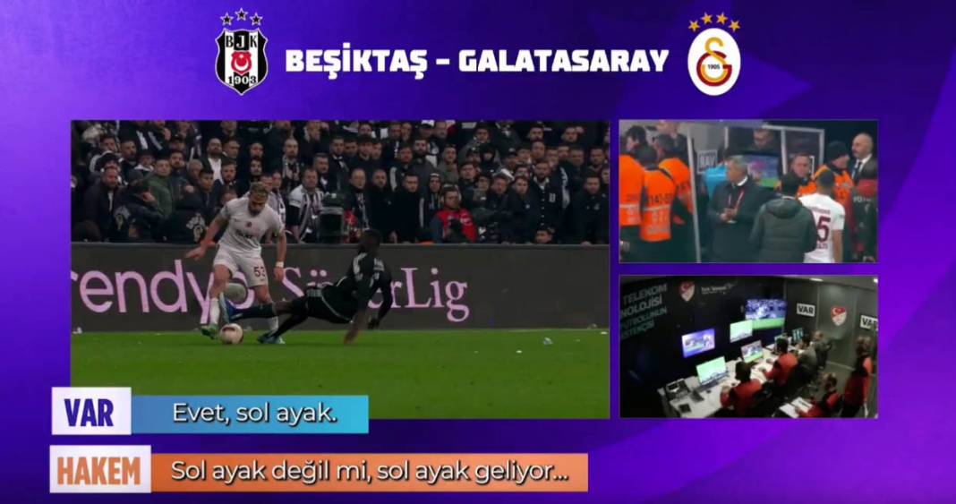 Kırmızı kart çok konuşulmuştu. Beşiktaş Galatasaray derbisinin VAR kayıtları açıklandı 7