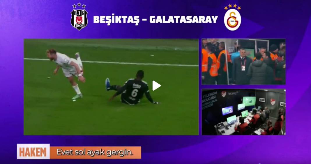 Kırmızı kart çok konuşulmuştu. Beşiktaş Galatasaray derbisinin VAR kayıtları açıklandı 9