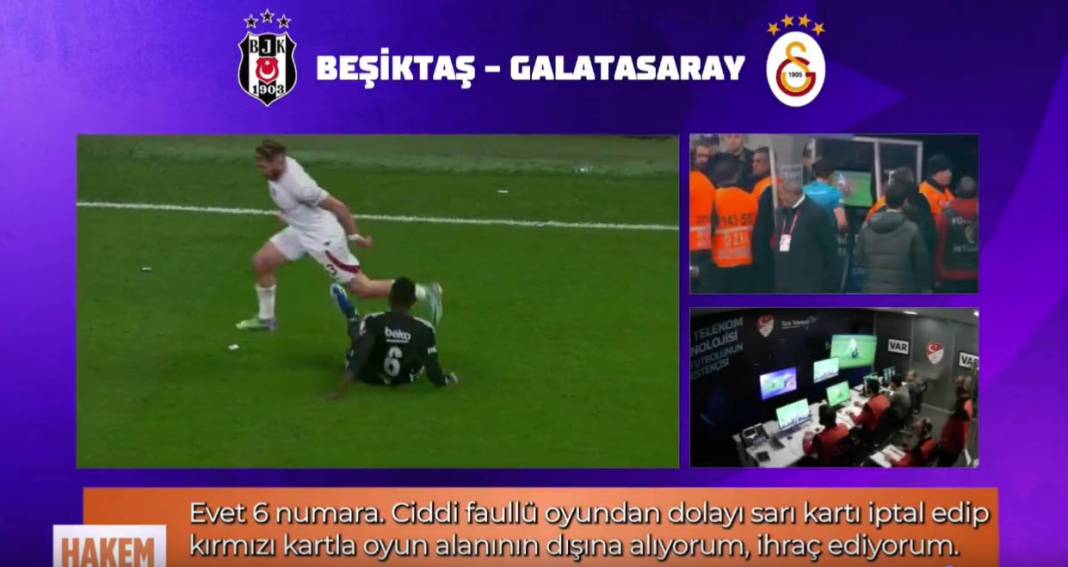 Kırmızı kart çok konuşulmuştu. Beşiktaş Galatasaray derbisinin VAR kayıtları açıklandı 10