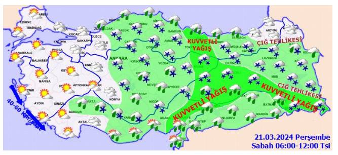 Meteorolojiden 'kar ve sağanak geliyor' uyarısı. 17 il için sarı kod yandı 14