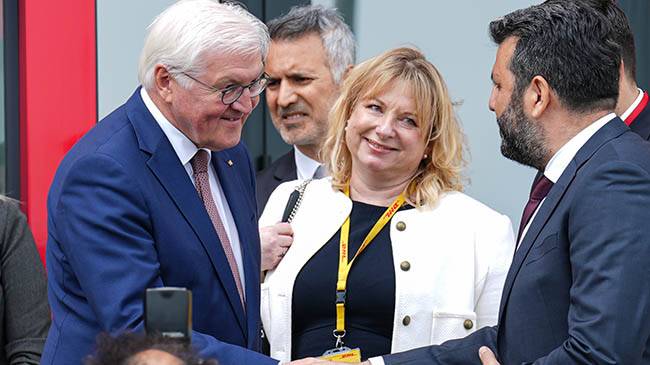 Almanya Cumhurbaşkanı Türkiye’de Alman lojistik devini ziyaret etti 3