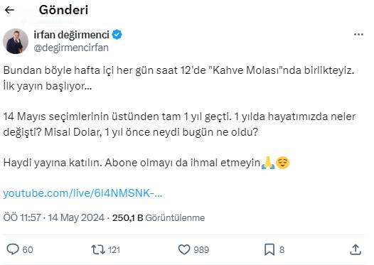 İrfan Değirmenci'nin yeni adresi belli oldu. Adaylık için Halk TV'den ayrılmıştı 8