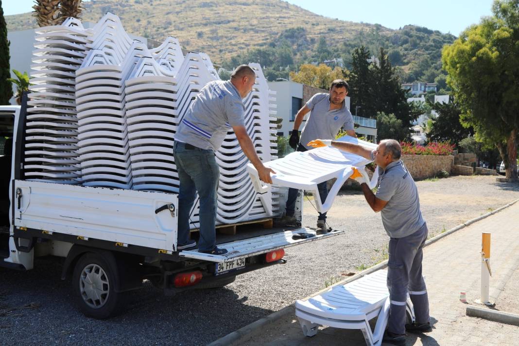 Bodrum'da şezlonglar yeniden halk plajlarında 3