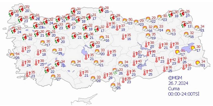 Ülkenin bir tarafı sağanakla diğer tarafı nemle boğuşacak. Yeni haftanın hava durumu raporu açıklandı 14