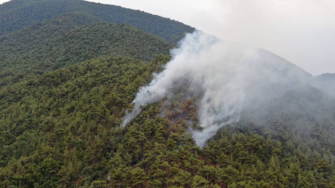 Karabük'teki orman yangınını söndürme çalışması devam ediyor 1