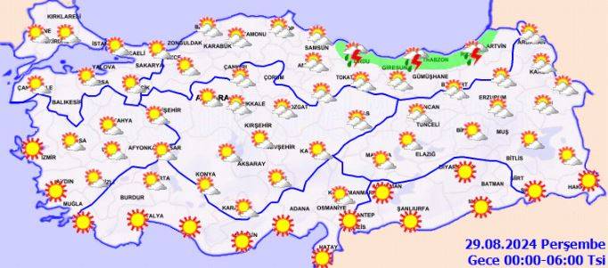 Meteoroloji saat verip 5 ili uyardı! Kuvvetli sağanak vuracak 32