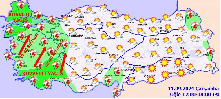 3 büyükşehire kuvvetli sağanak geliyor. Saat verildi şemsiyeleri hazırlayın 13