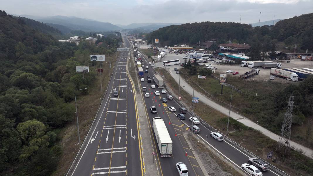 Tünel kapanınca trafik dağa çıktı 7