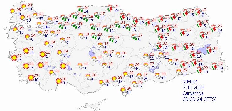 Meteoroloji saat vererek uyardı! Bu illere çok kuvvetli sağanak geliyor (29 Eylül hava durumu) 15