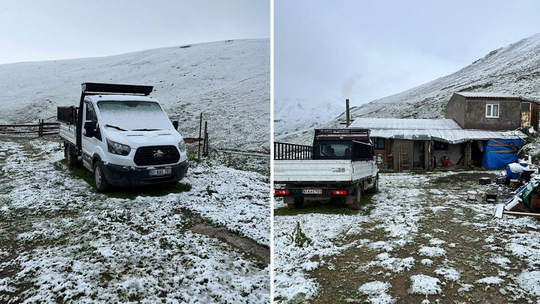 Trabzon, Rize, Erzurum... Yaz ortasında beyaza büründü 2
