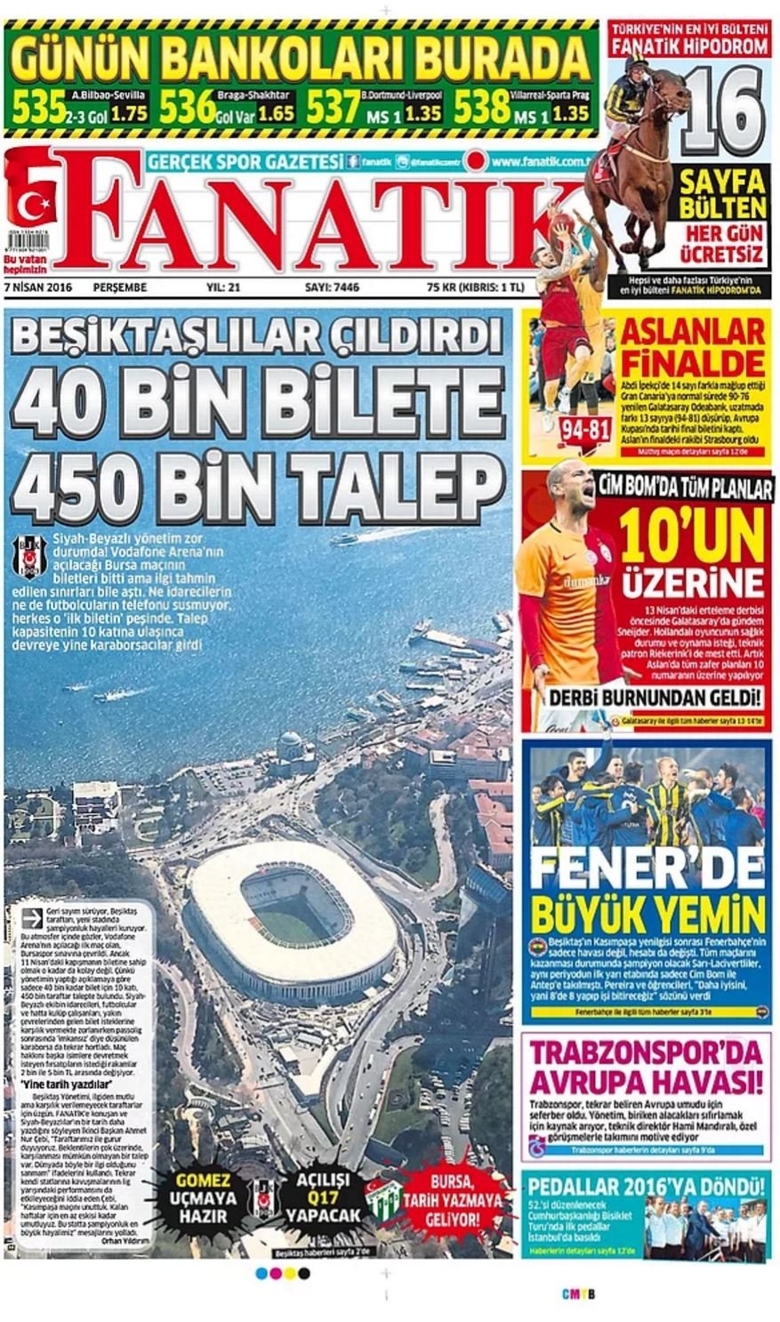 Günün Spor Manşetleri - 07.04. 2016 3