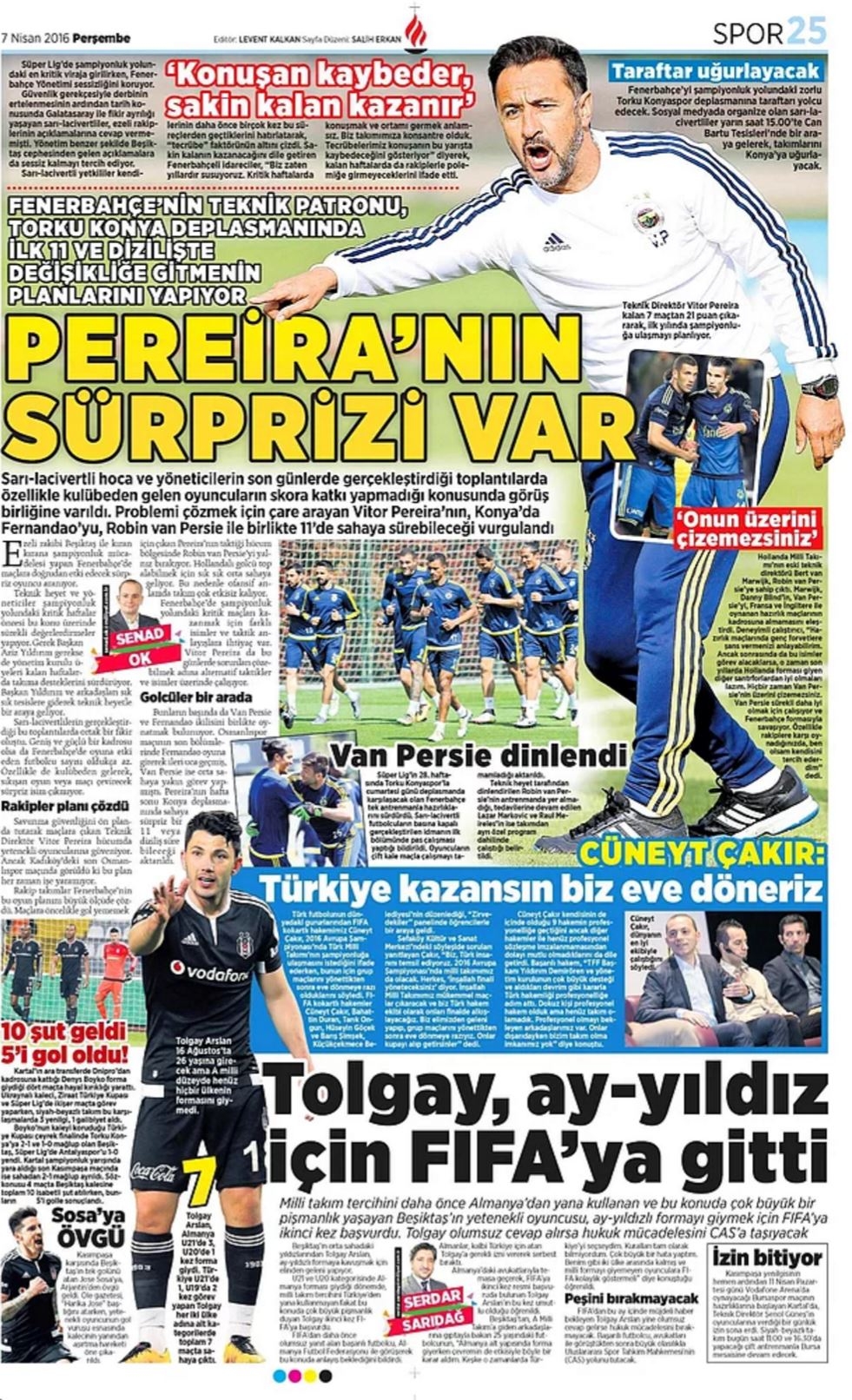 Günün Spor Manşetleri - 07.04. 2016 8