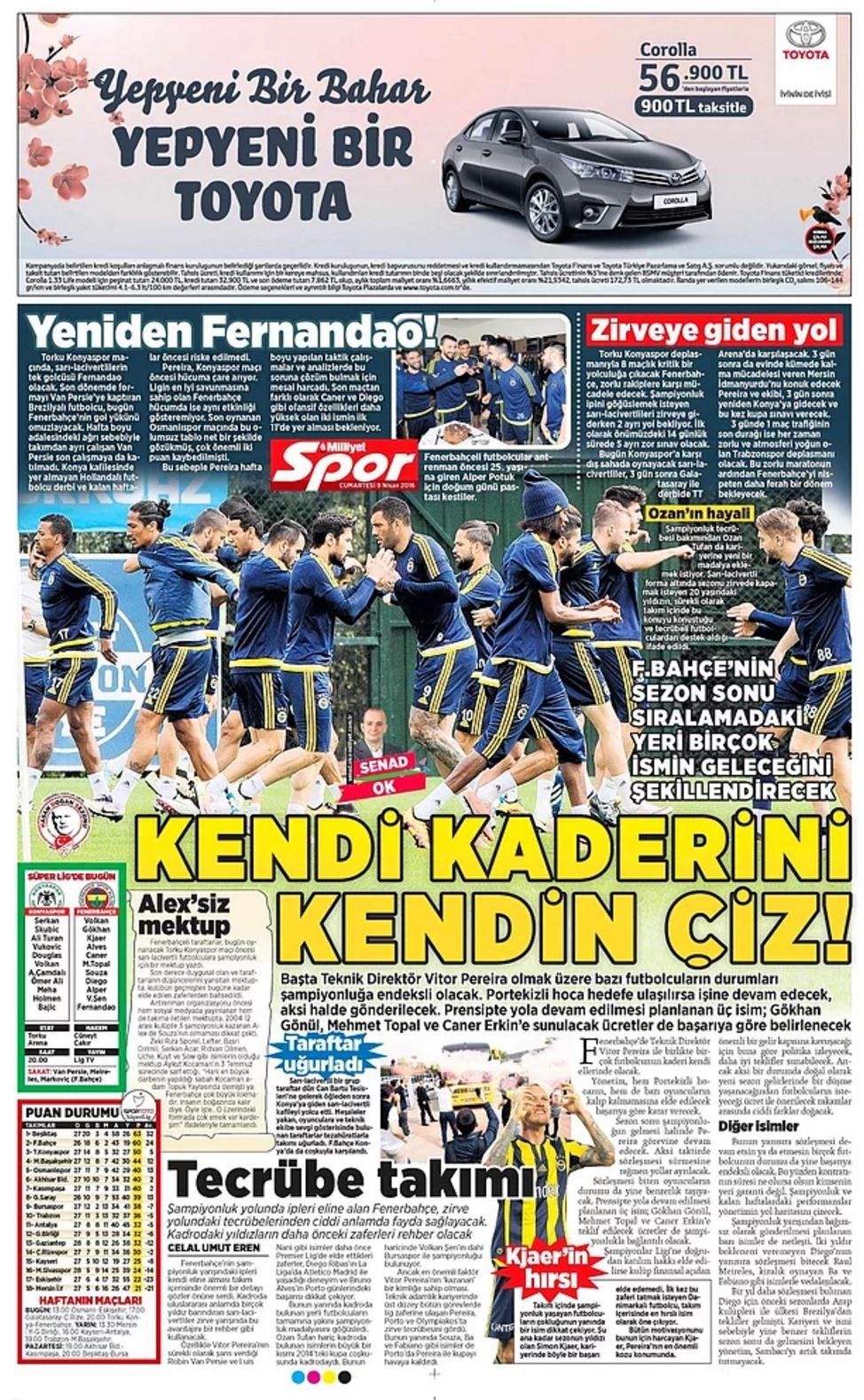 Günün Spor Manşetleri - 09.04. 2016 14