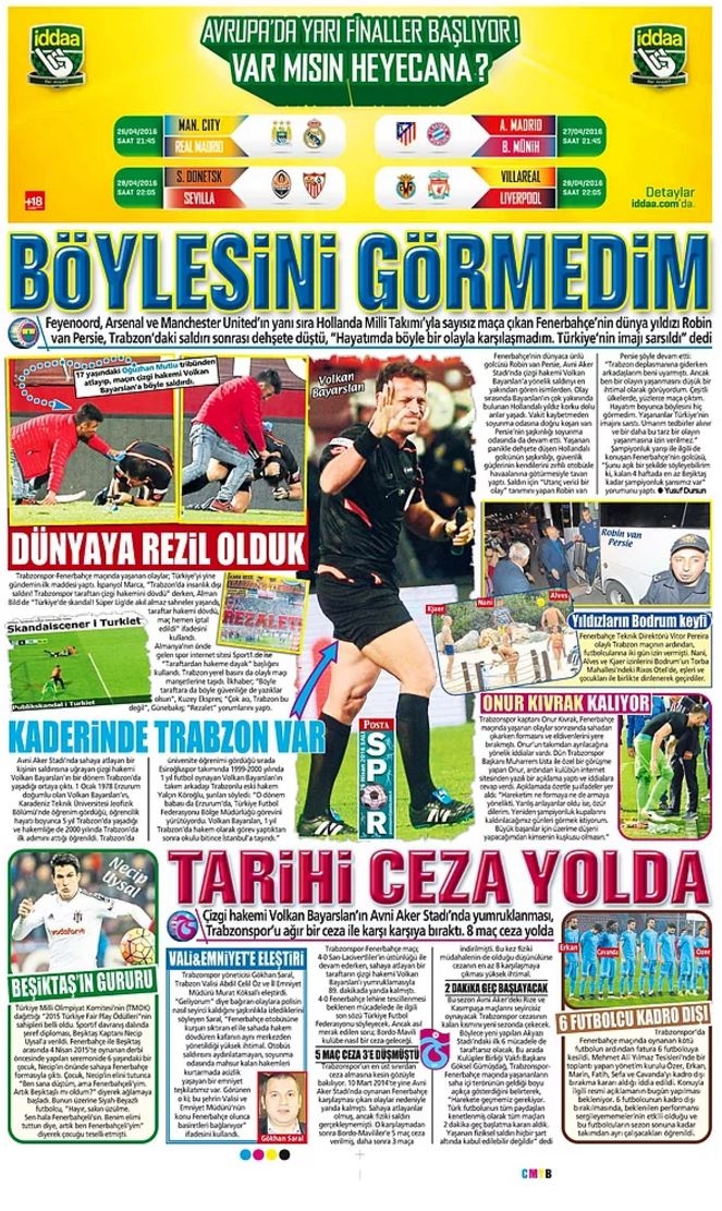 Günün Spor Manşetleri - 26 04 2016 6