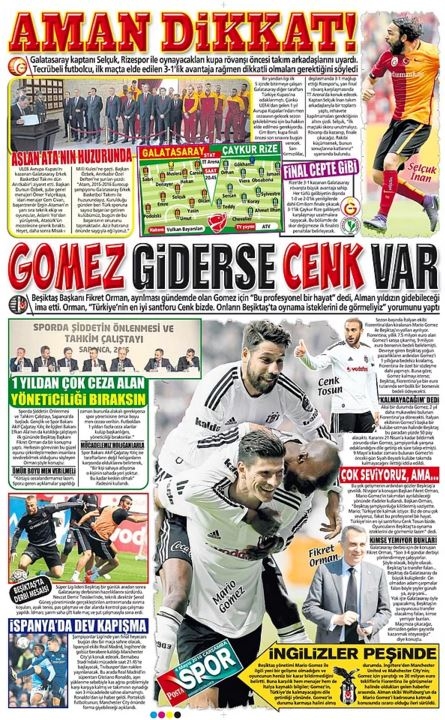 Günün Spor Manşetleri - 04 05 2016 6