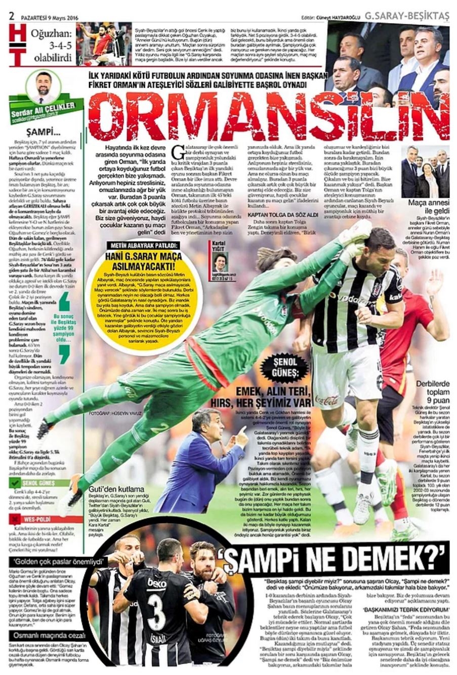 Günün Spor Manşetleri - 09 05 2016 7