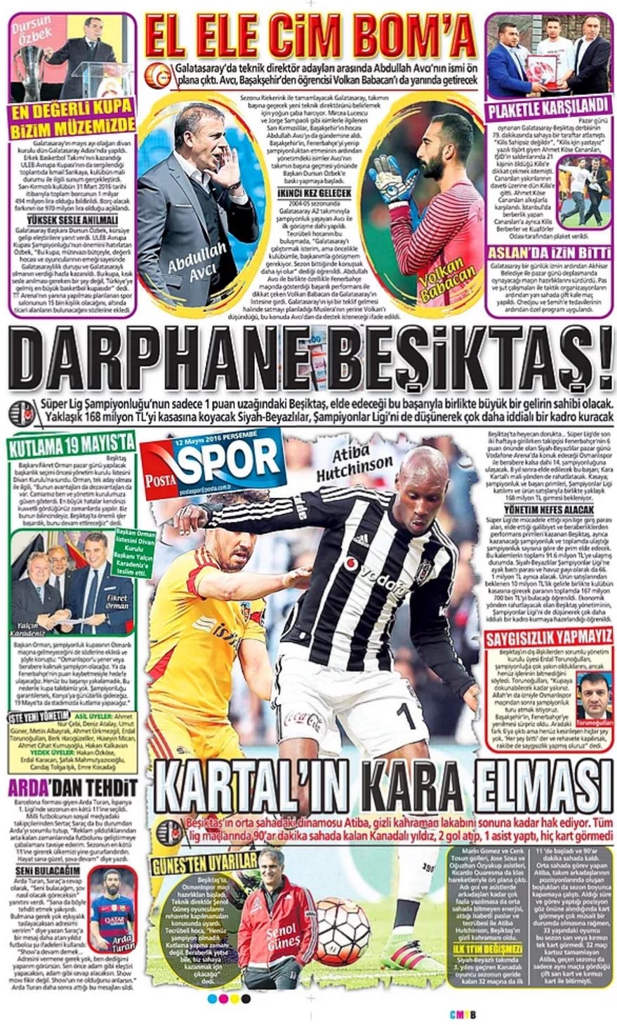 Günün Spor Manşetleri - 12 05 2016 12