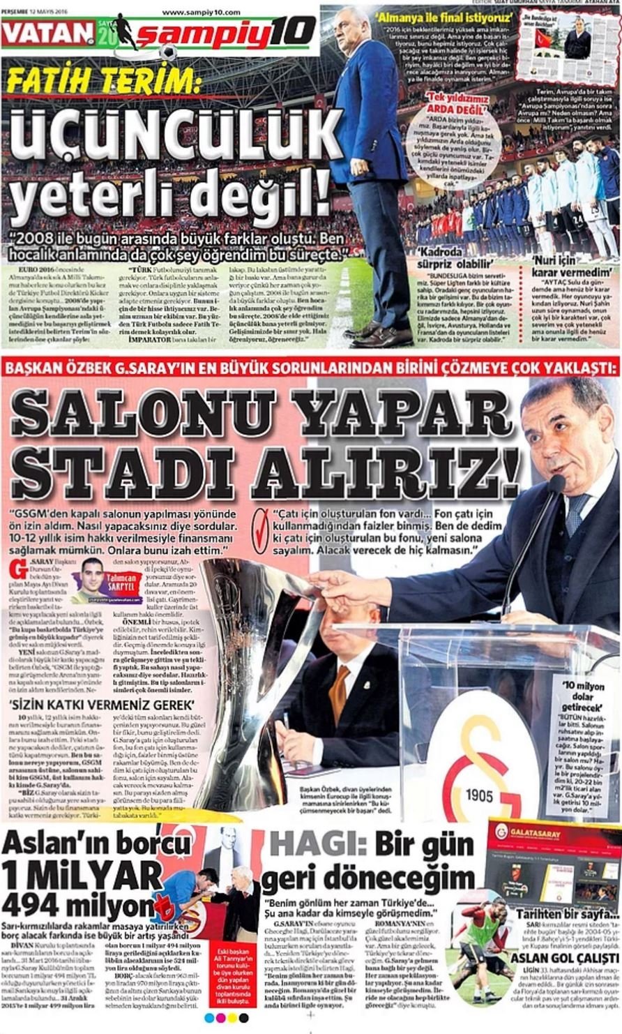 Günün Spor Manşetleri - 12 05 2016 14