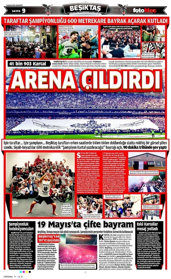 Günün Spor Manşetleri - 16 05 2016 8