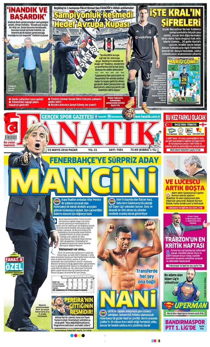 Günün Spor Manşetleri - 22 05 2016 2