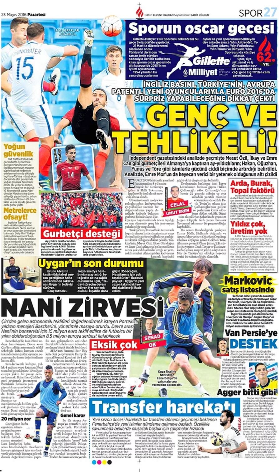 Günün Spor Manşetleri - 23 05 2016 12