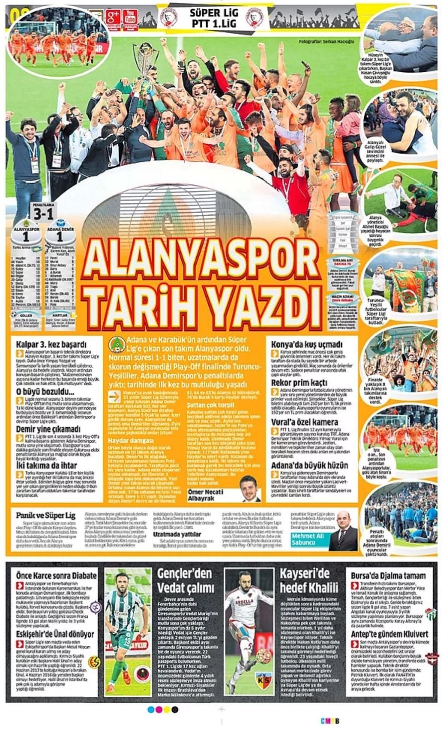 Günün Spor Manşetleri - 28 05 2016 3