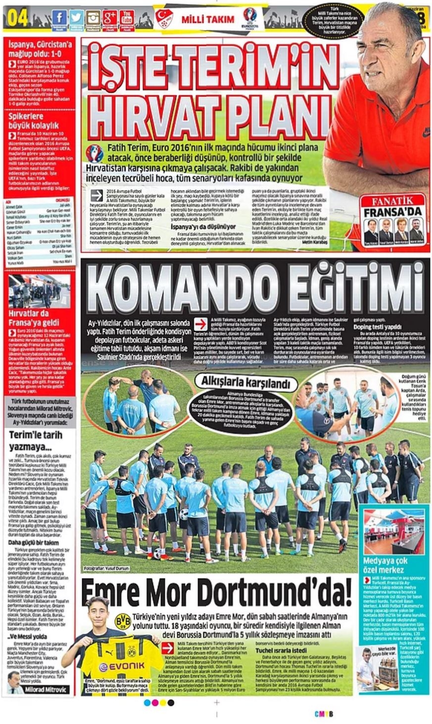 Günün Spor Manşetleri - 08 06 2016 6