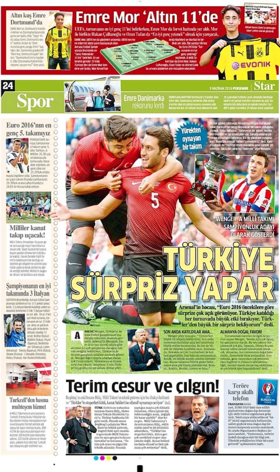 Günün Spor Manşetleri - 09 06 2016 13