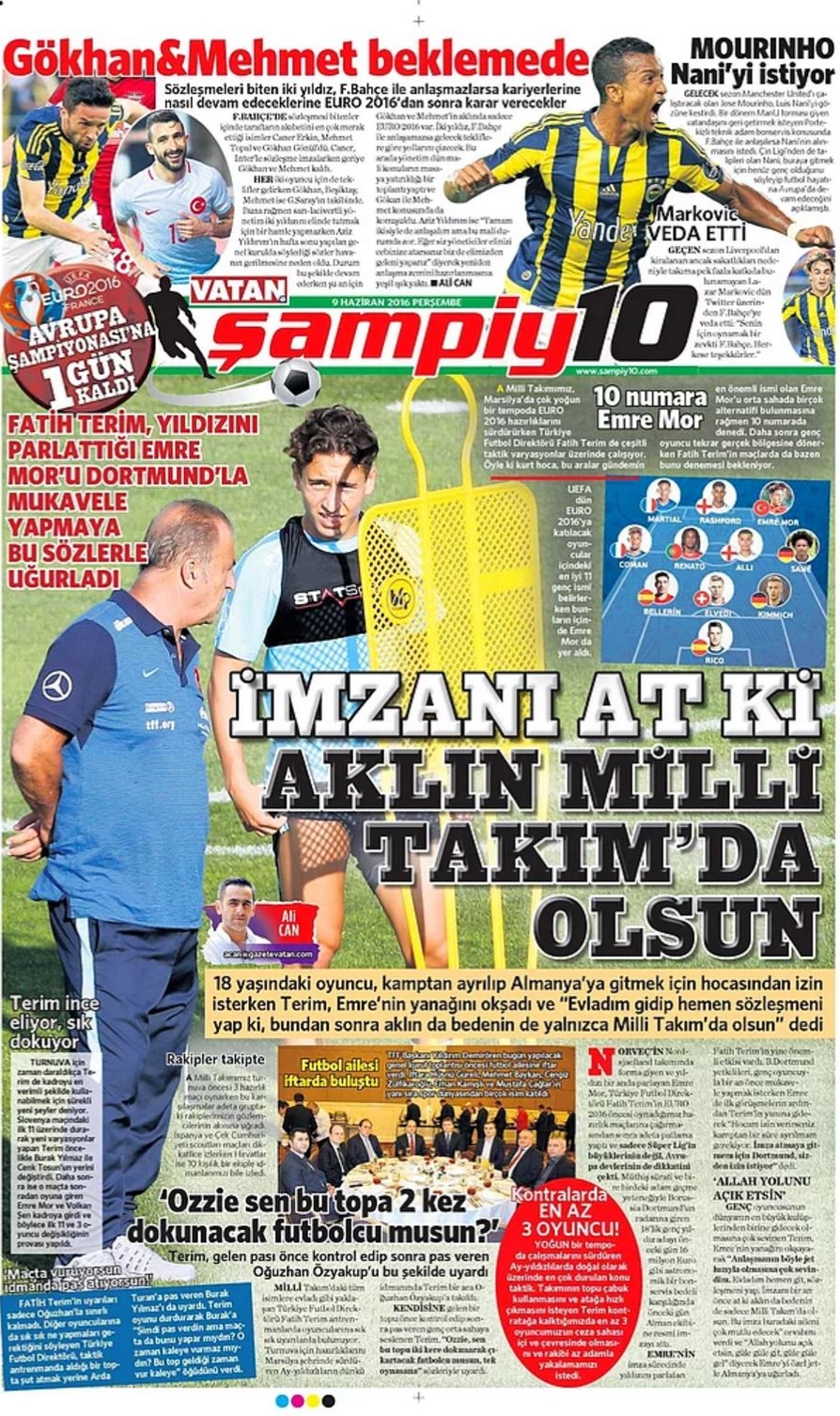 Günün Spor Manşetleri - 09 06 2016 15