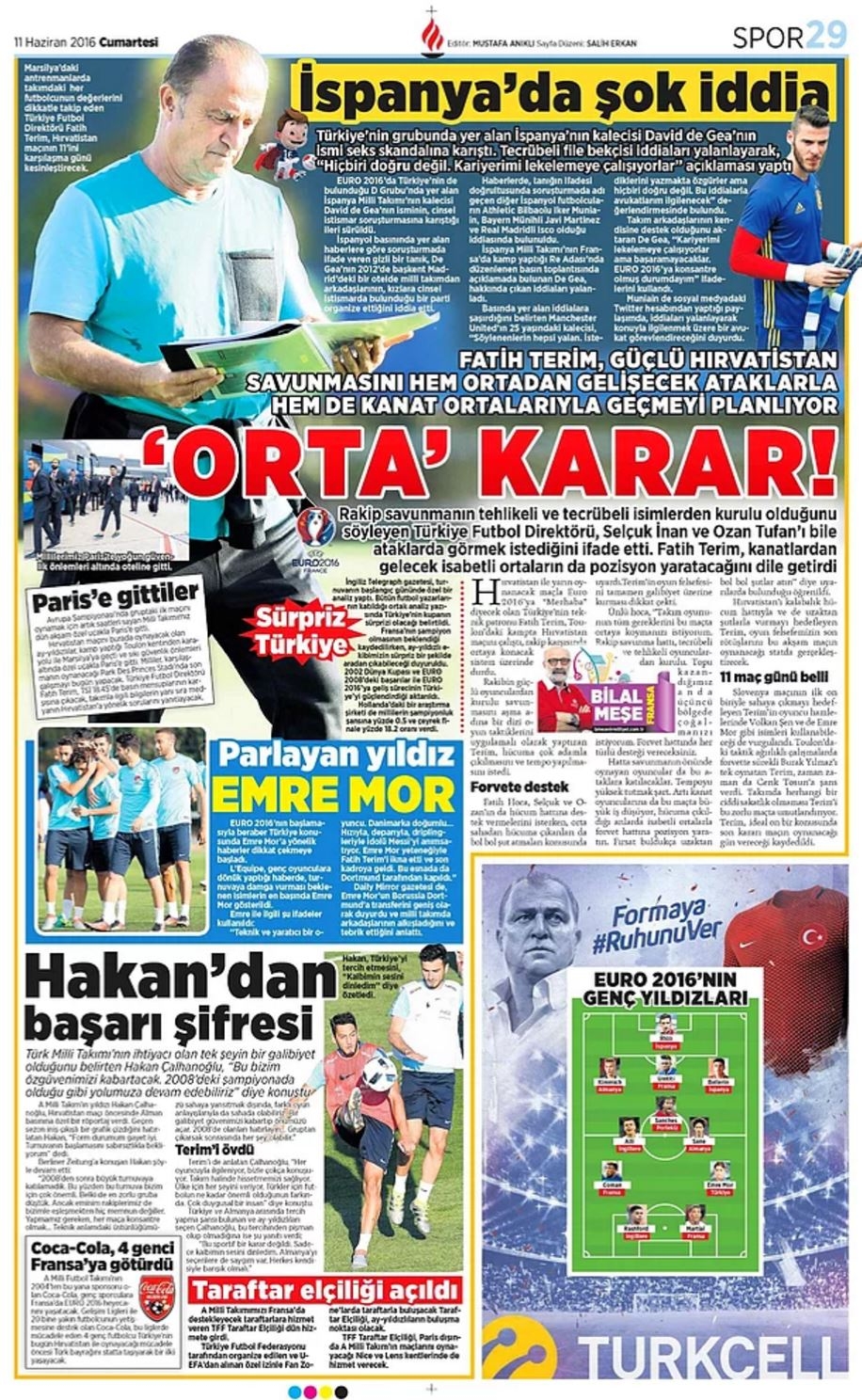 Günün Spor Manşetleri - 11 06 2016 11