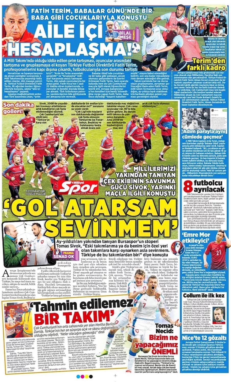 Günün Spor Manşetleri - 20 06 2016 12