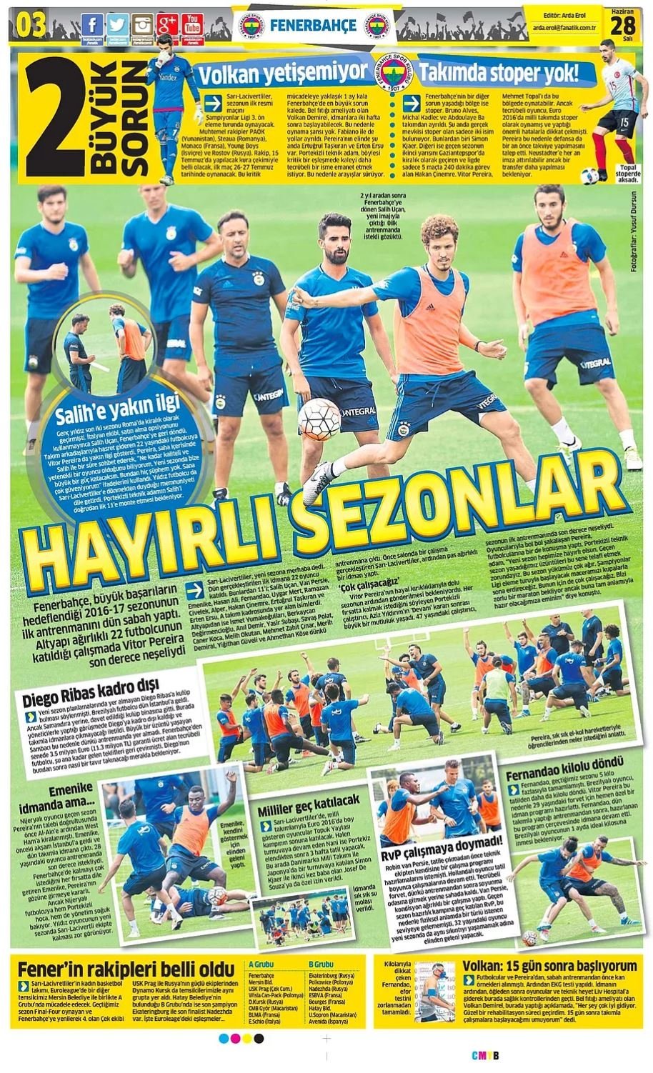 Günün Spor Manşetleri - 28 06 2016 4