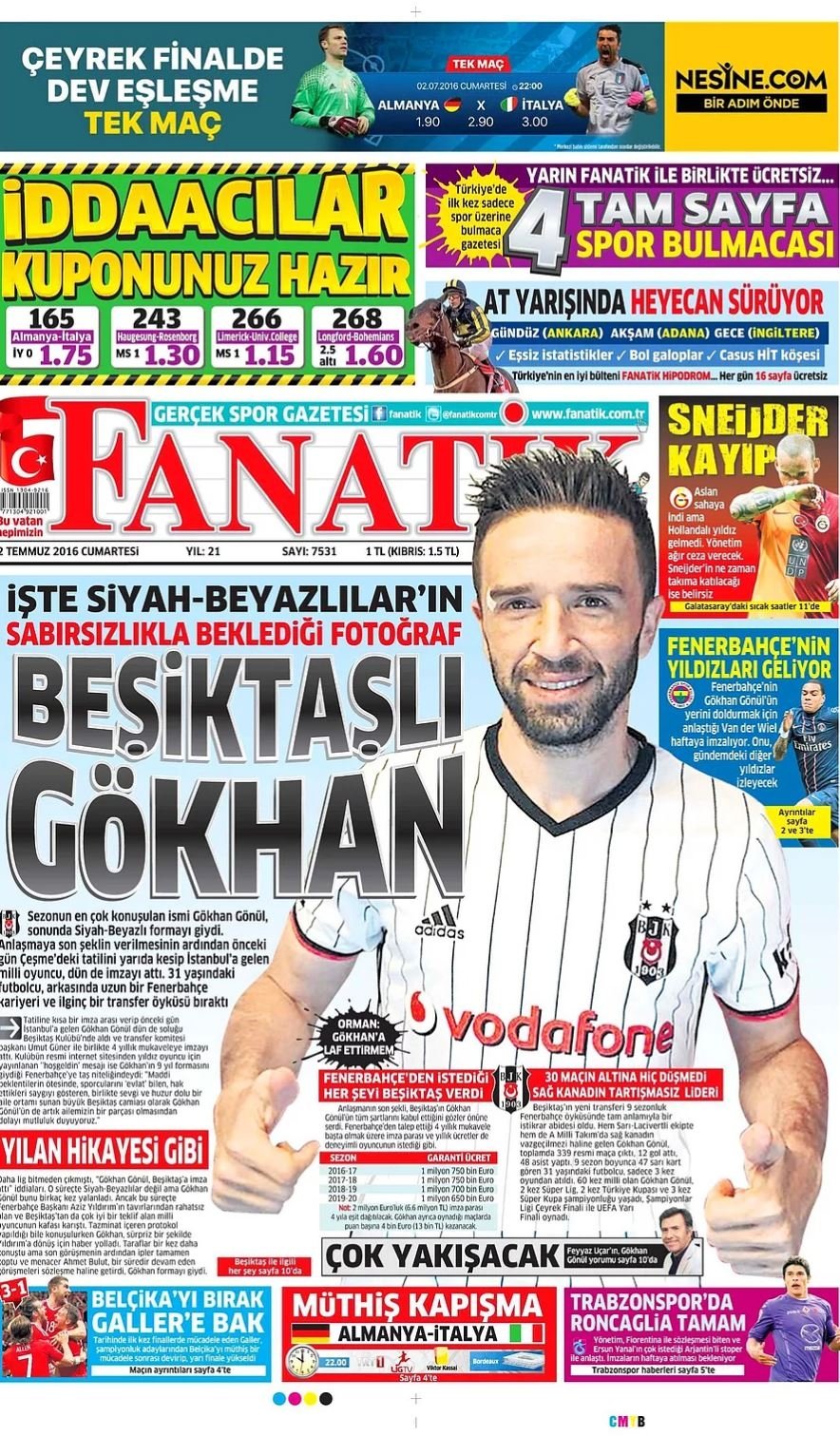 Günün Spor Manşetleri - 02 07 2016 4