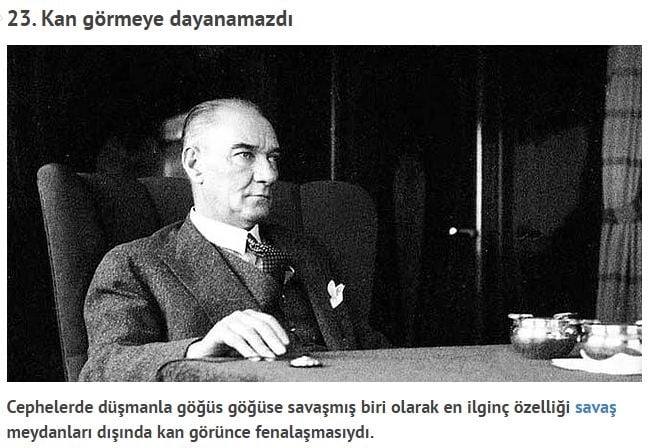 Ulu önderimiz Atatürk'ün bilinmeyen 30 özelliği 24