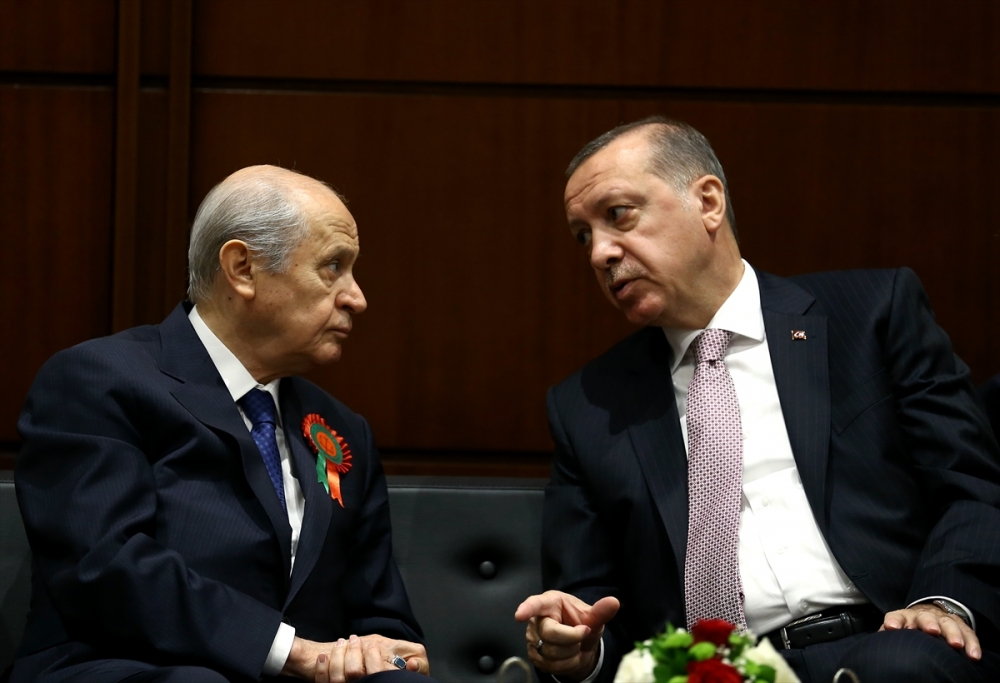 Erdoğan, Yıldırım ve Bahçeli'nin samimi görüntüsü 3