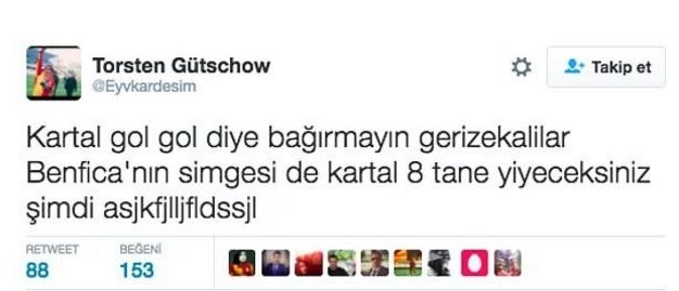 Beşiktaş - Benfica maçıyla ilgili tarihe geçen 16 tweet 1